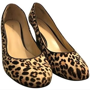 Nine West Leopard Skin Wedge Heels